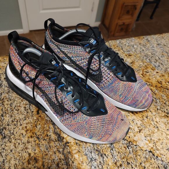 Nike Air Max Flyknit Racer Multicolor Black Racer Blue Men's Sz 10 FD2765-900 - Picture 2 of 14